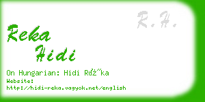 reka hidi business card